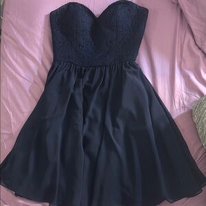Elegant Strapless Black Dress